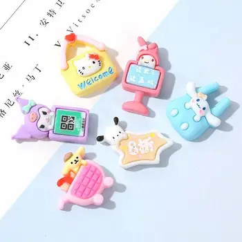 10buc Kawaii Sanrio Hello Kitty Kuromi Mymelody Cinnamoroll Pochacco Pom Pom Purin Diy Accesorii Ac de păr Accesorii Decora