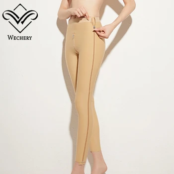 WECHERY Compresie Puternic de Control Chilotei Femei Lenjerie de corp Slăbire Zip Lungime de Glezna Pantaloni Body Shaper Shapewear Jambiere
