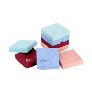 12pcs Carton Cutii de Bijuterii Packaing Amestecat Pătrat de Culoare Cazuri Pentru Cercei brățară Brățară de Afișare 8.8x8.8x2.2cm