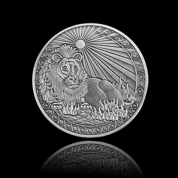 2022 Constelația Leo Leul 12 Zodiac Placate Cu Argint Antic Monede/Insigna Metalică Ambarcațiuni De Colectare