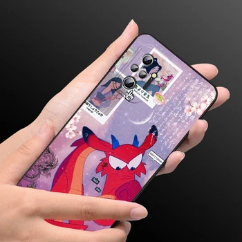 Caz de telefon Pentru Xiaomi Redmi Notă 11E 11 11 11T 10 10 9 9 T 9 8 8T Pro Plus 5G Shell Disney Mushu Mula Capac Negru