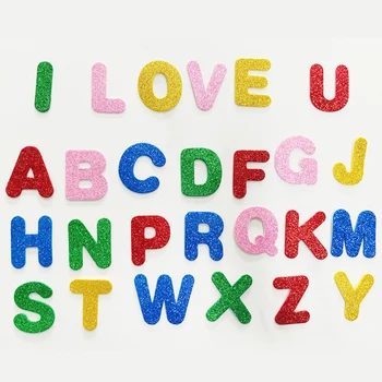 28pcs 3D Literele Alfabetului englez de Spuma autoadezive EVA Autocolante Grădiniță Ambarcațiuni DIY Consumabile Copii Devreme Jucărie de Învățământ