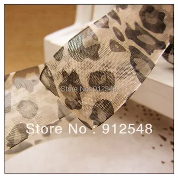 10Yards Leopard Imprimate Panglica de Organza 1 Inch-Panglica de Organza pentru Cusut-Panglică pentru Meserii Decor-Panglica pentru Cadouri-Arc