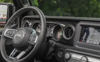 Pentru Jeep Wrangler JL 2018-2021 2022 tabloul de Bord pentru schimbarea vitezelor Panou Capac Decorativ Tapiterie Auto Interioare Accesorii ABS Roșu Fibra de Carbon