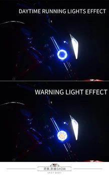 SPIRITUL ANIMAL de Motociclete Accesorii Decorative Lumini LED Evidenția Motor Faruri 12V Extern Auxiliar Lumini de Avertizare
