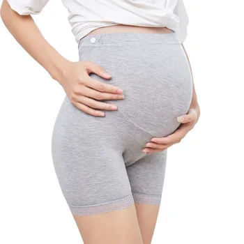 Femei Pantaloni Pantaloni Pentru Femei Gravide Sexy din Dantela cu talie Înaltă Boxer de Siguranță Premama Haine de Maternitate Solid Elastic Pantaloni