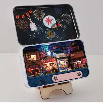 DIY casă de Păpuși în Miniatură Mobilier din Lemn Mini Cutie de Fier de Teatru pentru Adolescenți Adulți Iubitor de Copii