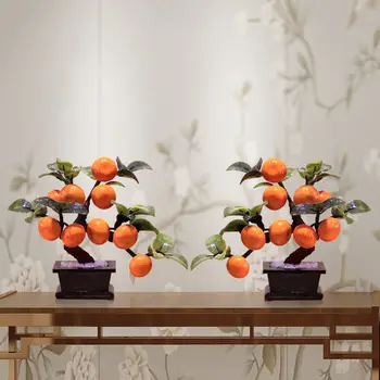 Naturale de jad portocaliu copac camera de zi accesorii pentru casa jad meserii creative placa de plantare de bun augur bonsai ornamente
