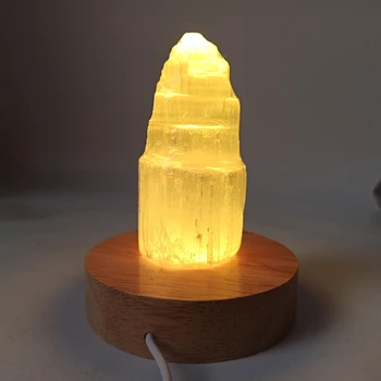 10cm Naturale de cuarț de cristal de selenit lampa de vindecare reiki decor de Nunta decor acasă minerale-specimen