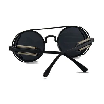 Vintage Punk Steampunk ochelari de Soare UV400 Cadru Rotund Design Culoare Lentile Ochelari Ochelari de Gotic Bărbați ochelari de Soare pentru Femei Steampunk