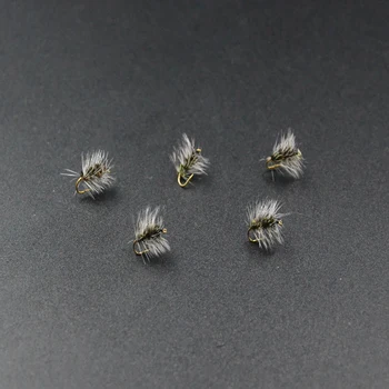 CONTEMPLATOR 6pcs 14#Griffith Gnat imita midge cluster pescuit cu muscă muște uscate, versatil caddis/midge zbura mouche pescuit păstrăv