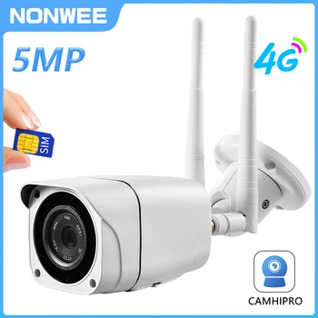 5MP Camera de Securitate SIM 4G și Supraveghere Video în aer liber Protecție Cu WIFI Videcam CCTV IP66 Camhi