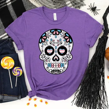 Halloween Craniu Cap De Imprimare Femei Tricou Manșon Scurt, O Gât Vrac Femei Tricou Doamnelor Tricou Topuri Camisetas Muje