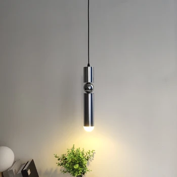 Nordic Alamă lumini pandantiv Modern, camera de zi LED lampă de Pandantiv Bar, ktv candelabru birou casier tub Lung agățat lumini