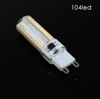 Mini Cristal Lampă cu lumină LED G9 SMD3014 104LEDs porumb Becuri cu Led-uri Candelabru lumina Reflectoarelor AC220V-240V Sillcone Corp de Iluminat COB 1BUC