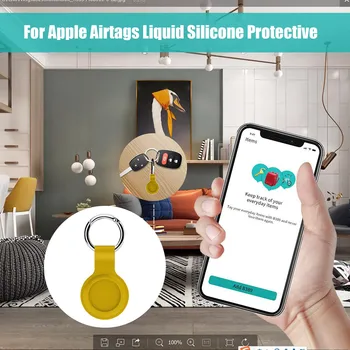 Silicon Manșon de Protecție Acoperă Pentru Apple Airtags tracker Breloc Anti-zero Caz Pentru AirTag Localizare Accesorii de Protectie