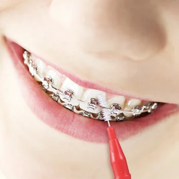 50PCS Bretele ața dentară Bretele Bretele Ata Perie Bretele Curat Interdentare Perii Interdentare Perii Între Dinți