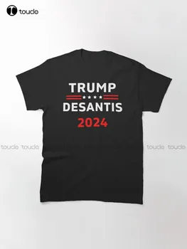 2024 Trump Desantis '24 Lua Înapoi America 2024 Trump Iubitor Și Susținător Cadou Clasic T-Shirt Negru Tee Camasi Pentru Barbati Xs-5Xl