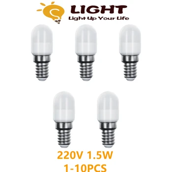 1-10 buc Mini-Bec LED E14 1.5 W 230V SMD2835 Frigider Lampa pentru Decorare Super-luminos nu un fascicul de lumină albă caldă