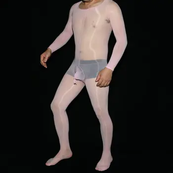 Bărbați Sexy, Body 8D Stralucitor Matasos Tentația Corp Plin Plus Dimensiune Bărbați Exotice Ciorap de Corp Sexy Bărbați Dresuri
