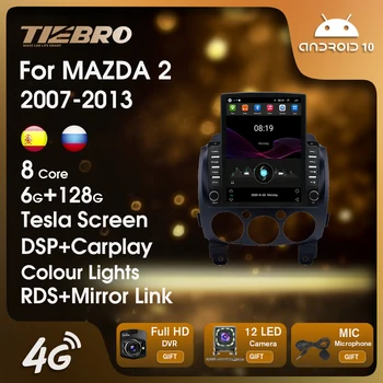 2 Din Android10.0 Radio Auto Multimedia Player Video Pentru MAZDA 2 2007-2013 Navigare GPS, 4G+WIFI Carplay Pentru Tesla Ecran Stereo
