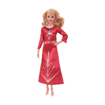 Barbie Haine Papusa Rochie Subțire Fusta Cu Vestă de Blană Printesa Fusta Plisata Pentru 11Inch 30Cm Papusa Barbie cu Accesorii de Jucarie pentru Copii