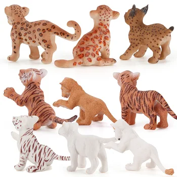 Simulare model animal leu, tigru, leopard decorare jucării în Miniatură, Jucării copil adulți Creaturi Figurine Cadou de Ziua de nastere pentru Copii