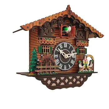 Ceas Cu Cuc Lucrate Manual Din Lemn De Vultur De Epocă Ceas De Perete Casa Pădure Pendul Fiecare Oră Cuc Sunet Tradițional Chalet Europ