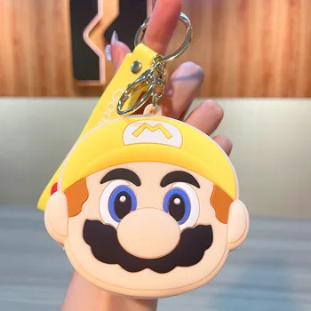 Joc Super Mario Figura Anime PVC Silicon Portofel Breloc Sac Breloc Ornament Accesorii Jucării pentru Copii Cadouri