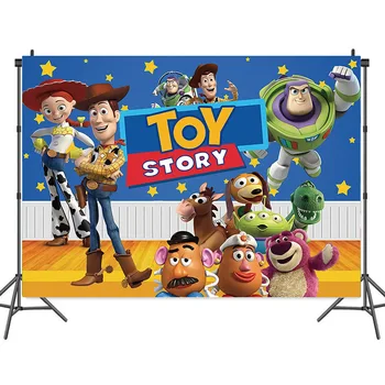 Desene Animate Toy Story Birthday Party Tema Fundaluri De Fotografie, Petrecere De Aniversare Pentru Copii De Fundal Fotografie Tort Decor De Masă Consumabile