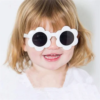 1buc Copii ochelari de Soare Drăguț Floare Cerc ochelari de Soare pentru Copii Ochelari de Cadouri în aer liber, Anti-uv Plaja de Fotografie de Călătorie Universal