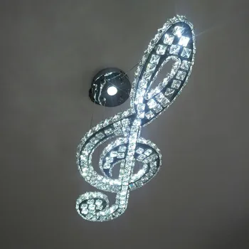 Creativ Art Candelabru de Cristal Note Muzicale Agățat Lampă de Plafon Suspendat de Iluminat Lustra pentru Sufragerie, Bar Magazine Shop