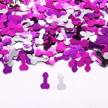Despre 400buc în Formă de Penis de Plastic Colorate Confetti Petrecere a Burlacilor de luat Masa Decor de Masă Nunta Petrecere a Burlacelor Consumabile din Plastic