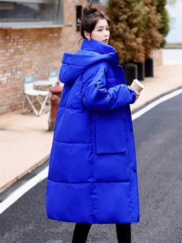 2022 Iarna Noi Îngroșat cu Gluga Jos Căptușit Haine de Femei de Îmbrăcăminte coreeană Mare Buzunar Lung Liber Hanorace, Jachete de Iarnă jp482