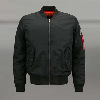 Mens Jachete De Iarnă Pentru Bărbați Cu Fermoar Negru Gros Pilot De Bombardier Haina Jacheta Motocicleta Dovada De Apă Uza De Moda Streetwear