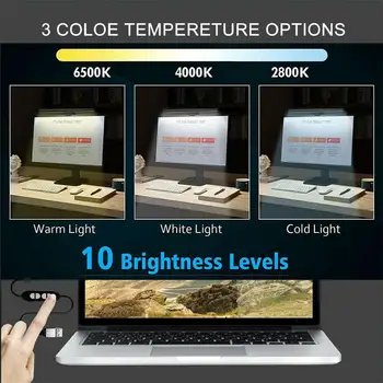 Ecran cu LED-uri de Lumină Bar USB Monitor de Calculator Ochi-Îngrijirea Lectură Lampă de Birou Estompat Luminozitate Reglabilă Lumină de Lectură