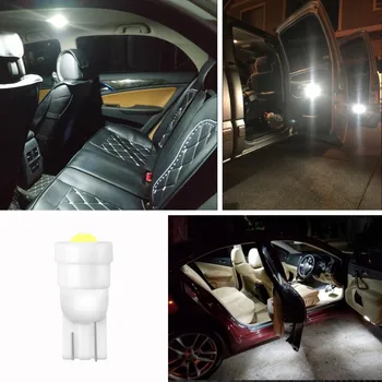 12V Ceramice Becuri LED Auto Semnal de Lumină T10 W5W 194 168 Alb 6000K Auto Interior Lumini Pană de Parcare Becuri Lampă Auto