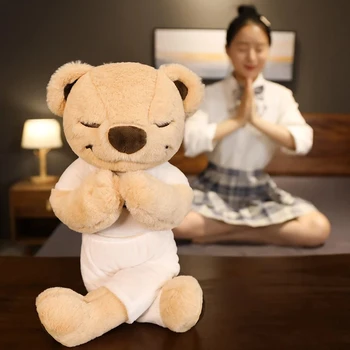 Amuzant 40cm Creative Yoga Îmbrăcat Urs Jucărie de Pluș Moale de Pluș Drăguț Animale Diverse Acțiuni Teddy Bear Peluche Pentru Copii Cadouri pentru Copii