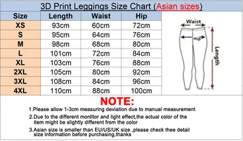 UJWI New Sosire Jambiere Femei benzi Desenate 3D Imprimate Anime Legging Antrenament Leggins Elastic Subțire Plus Dimensiune Pantaloni Legins