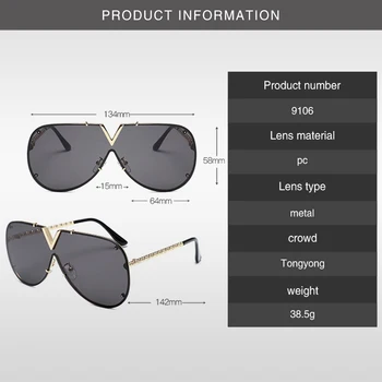 2020 Elegant Retro Personalitate ochelari de Soare Moda pentru Femei ochelari de Soare Mari Femei Oculos De Sol UV400