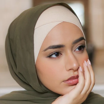 Femei Bumbac Sub Eșarfă Cap turban femme musulmani Gata să poarte hijab capac văl de sex feminin capota musulman interior hijabs