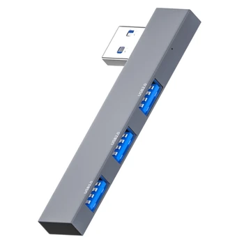 Hub USB de Tip C, Adaptor 3 in 1 Portable Spațiu Aliaj de Aluminiu 1x3.0+2x2.0 USB
