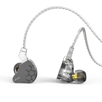 KBEAR Lark Hibrid 1DD+1BA Driver HiFI Cască În Ureche Monitor cu Fir Earbuds 4N Argint Placat cu Cablu pentru Căști Muzica KS1 Cască