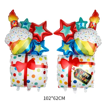 1 buc Mare Tort Lumânare Heliu Globos Fericit Ziua de naștere Petrecere Decoratiuni Cadouri pentru Copii Gonflabile Folie de Aluminiu Baloane Petrecere Jucarii