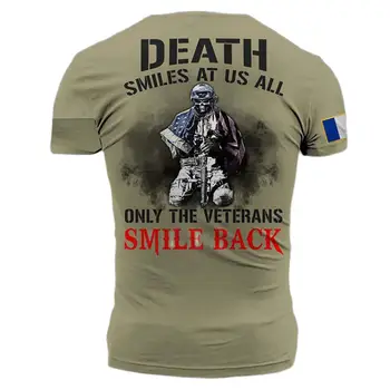 Vara ARMATEI-VETERAN T-shirt pentru bărbați soldat francez domeniul T-shirt de imprimare 3D T-shirt veteran de camuflaj comando pierde T-shirt