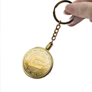 40mm Bitcoin/Ethereum/Litecoin/Dash/Unda/Monero/EOS Crypto Monede din Metal Breloc Rucsac Pandantiv Breloc Cadouri Decor