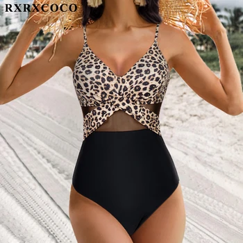 RXRXCOCO-O Bucată de costume de Baie Costume de baie Solid Sexy Push-Up pentru Femei Body Vedea prin Backless de Plajă, îmbrăcăminte de sex Feminin Costume de Baie 2022