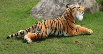 Simulare tigru jucărie de pluș alb sau galben minte tigru papusa moale jucărie pentru copii pernă decor cadou de ziua h0836