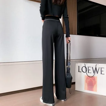 Pantaloni Casual pentru Femei Talie Mare Libertate de Design de Primăvară Bază All-meci Moda Elegant Harajuku Streetwear Colegiu de sex Feminin Clasic Ins