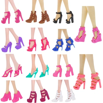 10 Perechi de Pantofi de Moda Cizme de Patine Mare sus pantofi pentru 30cm Păpuși 1/6 bjd papusi accesorii